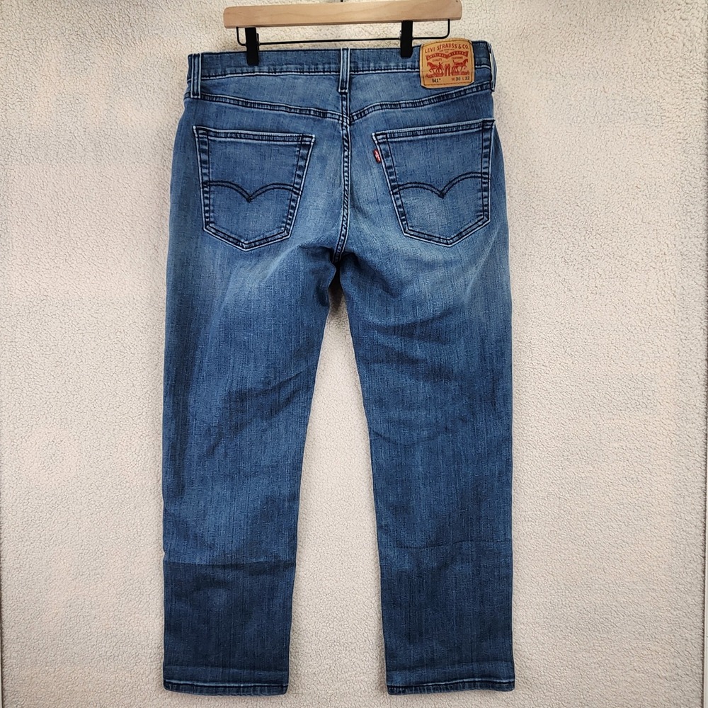 Levi Strauss Co 541 Mens 36x32 Slim Fit Blue Denim‎ Jeans Pants - Picture 2 of 7